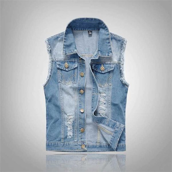 ripped jean jacket men's denim vest hip hop jean coats waistcoat men cowboy brand sleeveless jacket male tank plus size 6xl 220114, Black;white
ripped jean jacket men's denim vest hip hop jean coats waistcoat men cowboy brand sleeveless jacket male tank plus size 6xl 220114, Black;white