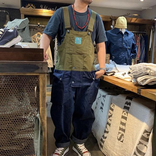 patchwork color men's jumpsuit cargo denim vintage strap overalls loose pants hip hop pockets casual american male long trousers1, Black
patchwork color men's jumpsuit cargo denim vintage strap overalls loose pants hip hop pockets casual american male long trousers1, Black