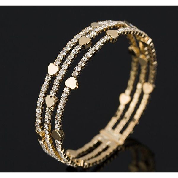 new fashion elegant women bangle 3 row wristband bracelet crystal cuff bling lady gift brace sqcuen new_dhbest, Black
new fashion elegant women bangle 3 row wristband bracelet crystal cuff bling lady gift brace sqcuen new_dhbest, Black