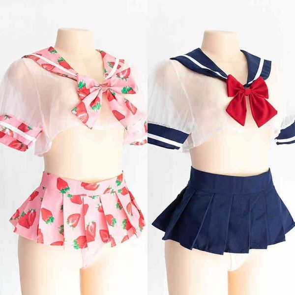 nxy lingerie student sailor with blue and pink color uniform kwaii strawberry print transparent lolita bra panty underwear sleepwear 1220, Red;black
nxy lingerie student sailor with blue and pink color uniform kwaii strawberry print transparent lolita bra panty underwear sleepwear 1220, Red;black