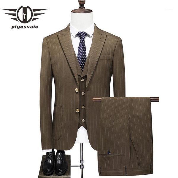 slim fit wedding suits for groom mens fashion dark khaki striped business casual men suit 3 pieces costume homme mariage q7371, White;black
slim fit wedding suits for groom mens fashion dark khaki striped business casual men suit 3 pieces costume homme mariage q7371, White;black