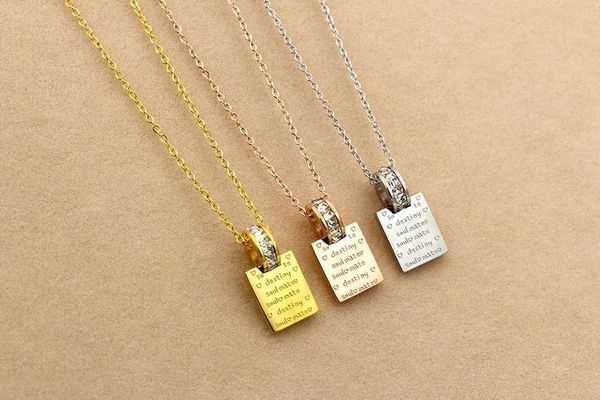 pendant necklaces fashion stainless steel rose gold color love crystal zircon circle square letter necklace women wedding gift, Silver
pendant necklaces fashion stainless steel rose gold color love crystal zircon circle square letter necklace women wedding gift, Silver