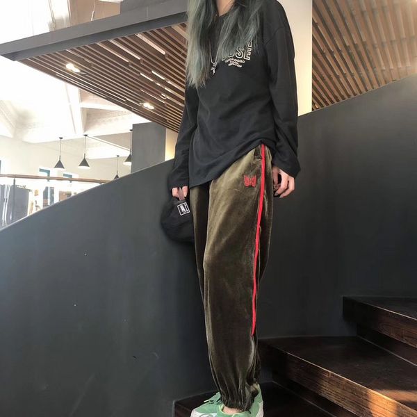 needles straight pants butterfly embroidery trousers suede zip pocket loose vintage youth trackuits joggers trousers fashion harajuku winter, Black
needles straight pants butterfly embroidery trousers suede zip pocket loose vintage youth trackuits joggers trousers fashion harajuku winter, Black
