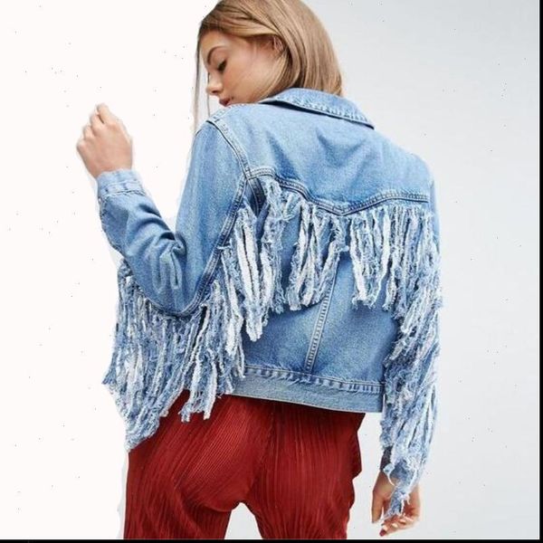 women slim fashion holes denim jacket lady elegant vintage jackets basic coats large size fringe denim jacket, Black;brown
women slim fashion holes denim jacket lady elegant vintage jackets basic coats large size fringe denim jacket, Black;brown