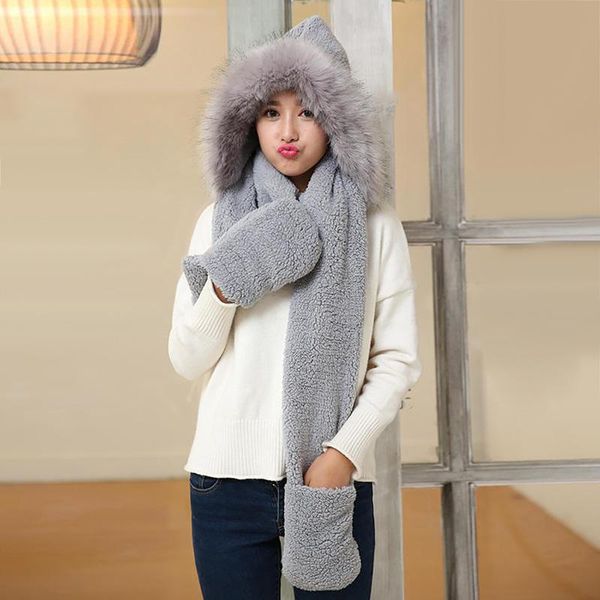 fashion women faux fur hat fleece scarf gloves set female winter warm cute imitation fur cap hooded collar scarves mitten sets, Blue;gray
fashion women faux fur hat fleece scarf gloves set female winter warm cute imitation fur cap hooded collar scarves mitten sets, Blue;gray