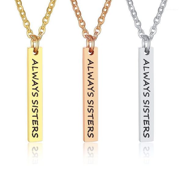pendant necklaces fashion accessory titanium steel corrosion always sisters necklace with pendant1, Silver
pendant necklaces fashion accessory titanium steel corrosion always sisters necklace with pendant1, Silver