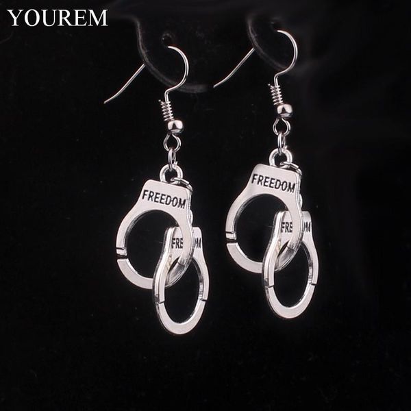 dangle & chandelier antique silver color vintage handcuffs earrings for women party jewelry gifts cool accessories alloy nickel free
dangle & chandelier antique silver color vintage handcuffs earrings for women party jewelry gifts cool accessories alloy nickel free