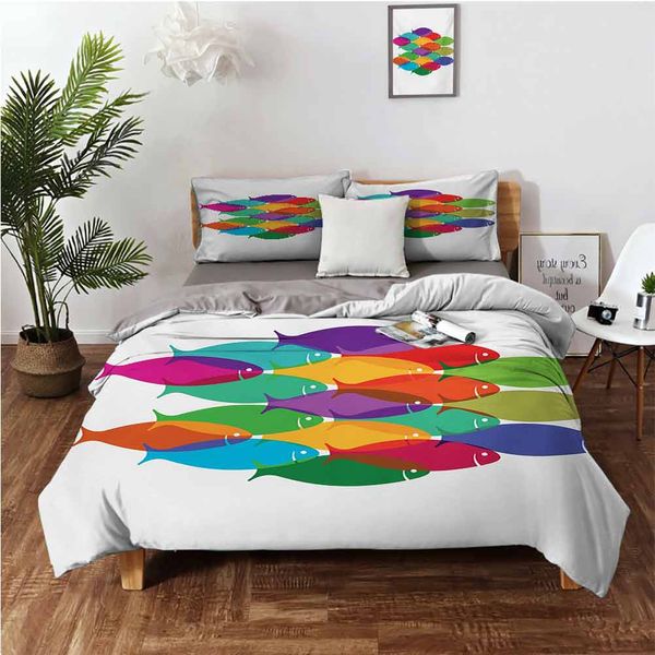 vibrant colored fish silhouettes shoal exotic underwater wildlife inspired themebedding 3-piece set
vibrant colored fish silhouettes shoal exotic underwater wildlife inspired themebedding 3-piece set