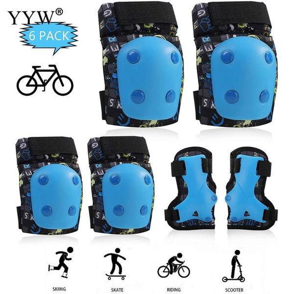 6pcs/ set children knee/elbow pads protective gears for skateboard bicycle ice inline roller skate protector kids scooter, Black;gray
6pcs/ set children knee/elbow pads protective gears for skateboard bicycle ice inline roller skate protector kids scooter, Black;gray
