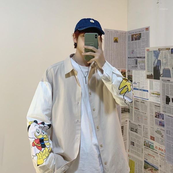 2020 spring new european and american style couple models loose fake two cartoon shirt casual s-2xl1, White;black
2020 spring new european and american style couple models loose fake two cartoon shirt casual s-2xl1, White;black