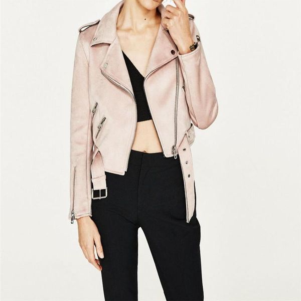 women's leather & faux women outwear autumn winter suede jackets coats lady fashion matte motorcycle coat biker gray pink beige, Black
women's leather & faux women outwear autumn winter suede jackets coats lady fashion matte motorcycle coat biker gray pink beige, Black