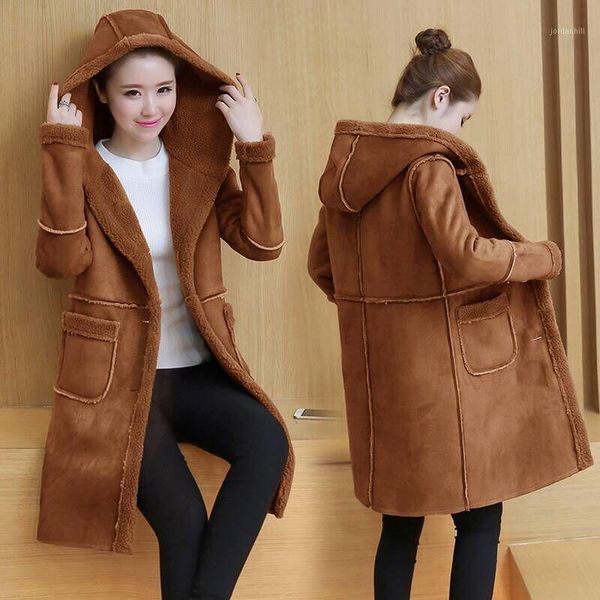women suede plus velvet jackets 2020 new fashion solid hooded warm women's jackets for winters-3xl, Black;brown
women suede plus velvet jackets 2020 new fashion solid hooded warm women's jackets for winters-3xl, Black;brown