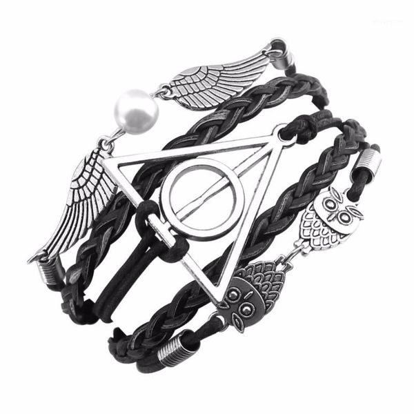 2021 fworld vintage leather chain rope harry deathly hallows bracelets hand weave multilayer retro bracelet for movie fans b-0501, Black
2021 fworld vintage leather chain rope harry deathly hallows bracelets hand weave multilayer retro bracelet for movie fans b-0501, Black