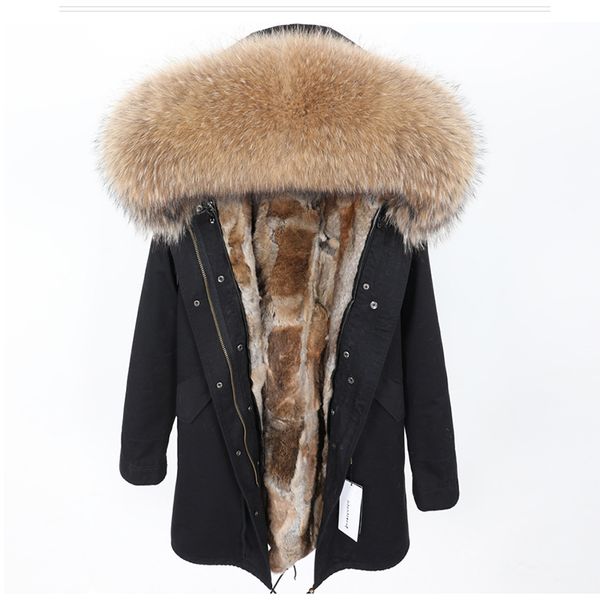 thick real fur coat big raccoon fur collar hooded jacket coat detachable rabbit fur lining winter parka fashion women's clothing lj2012, Black
thick real fur coat big raccoon fur collar hooded jacket coat detachable rabbit fur lining winter parka fashion women's clothing lj2012, Black