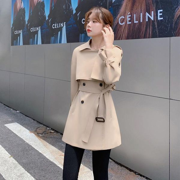 2021 spring autumn long coats trench double breasted vintage elegant outerwear new fashion korean style lady windbreaker d159, Tan;black
2021 spring autumn long coats trench double breasted vintage elegant outerwear new fashion korean style lady windbreaker d159, Tan;black