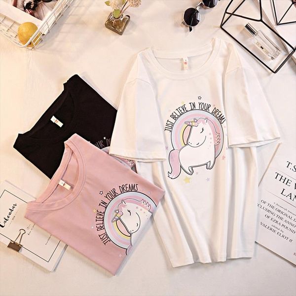 t shirts for women summer 95% cotton t shirts unicorn print cartoon female casual tees ladies loose t shirt 2020, White
t shirts for women summer 95% cotton t shirts unicorn print cartoon female casual tees ladies loose t shirt 2020, White