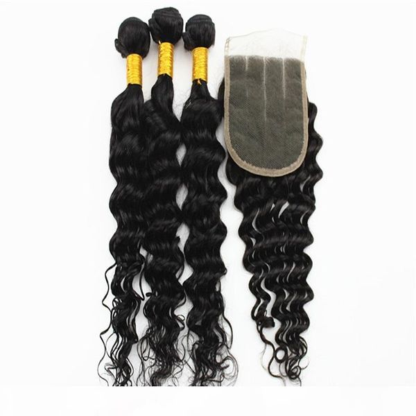 brazilian indian deep wave hair extensions 50g bundle with 4x4 part hair closure 100% virgin human hair weaves natural color, Black
brazilian indian deep wave hair extensions 50g bundle with 4x4 part hair closure 100% virgin human hair weaves natural color, Black