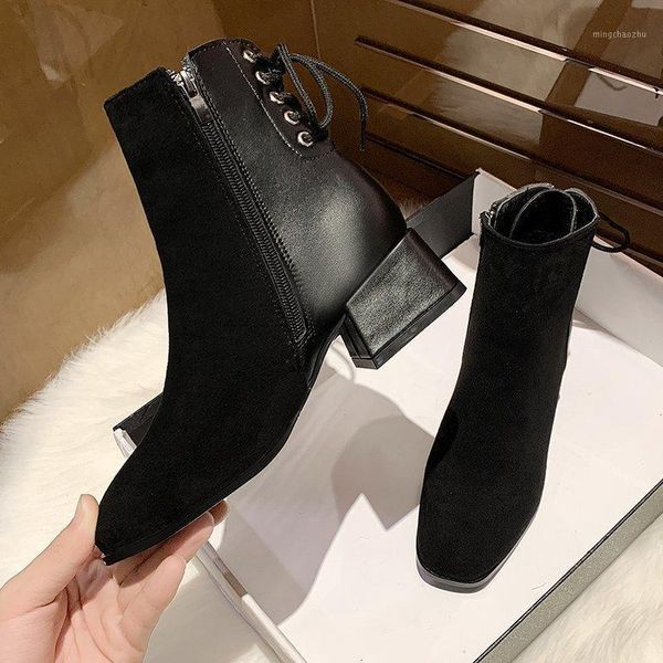 boots 2021 autumn and winter back lace low heel square root short tube women's ankle female shoes1, Black
boots 2021 autumn and winter back lace low heel square root short tube women's ankle female shoes1, Black