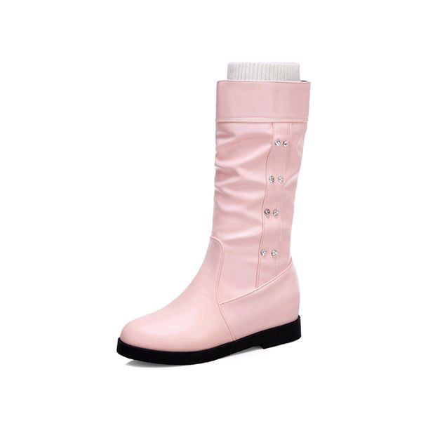2021 the new party style round mid-calf calf toe knitting plied elastic glass with robust low heel boots motorcycle women's shoes mz7t, Black
2021 the new party style round mid-calf calf toe knitting plied elastic glass with robust low heel boots motorcycle women's shoes mz7t, Black