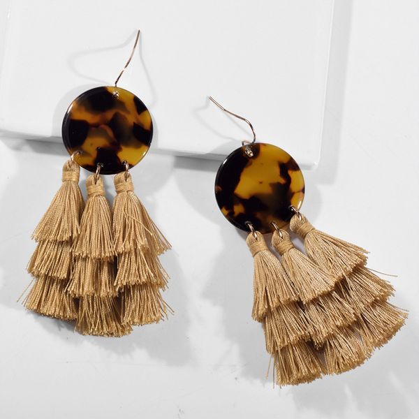yida original jewelry european and american style fashion earrings acetate plate three-layer tassel thread earrings female factory direct sa, Golden
yida original jewelry european and american style fashion earrings acetate plate three-layer tassel thread earrings female factory direct sa, Golden