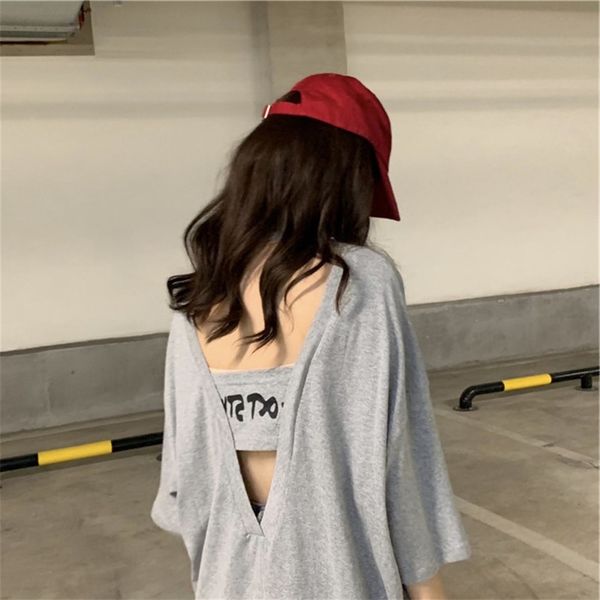 cvt2c women's fashion new hollow design style loose t-shirt korean style backless niche short-sleeved t-shirt summer ins sld0e, White
cvt2c women's fashion new hollow design style loose t-shirt korean style backless niche short-sleeved t-shirt summer ins sld0e, White