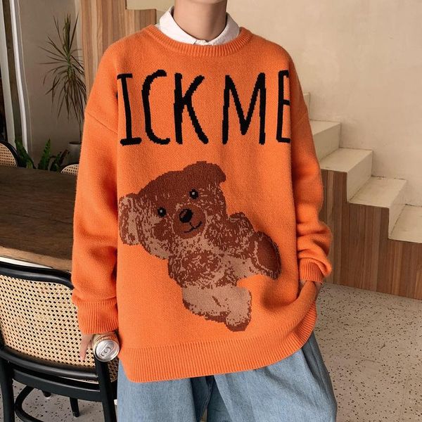 men's sweaters sweater 2021 autumn slim-fitting monochrome print long-sleeve relaxed casual personality youth wear, White;black
men's sweaters sweater 2021 autumn slim-fitting monochrome print long-sleeve relaxed casual personality youth wear, White;black