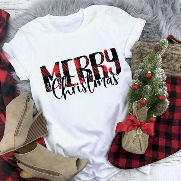 merry christmas plaid letter t shirt women print christmas tshirt 2020 summer female white harajuku vogue o-neck clothes
merry christmas plaid letter t shirt women print christmas tshirt 2020 summer female white harajuku vogue o-neck clothes