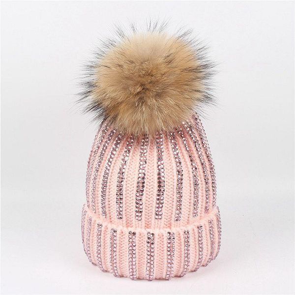 beanie/skull caps trendy diamond knitted winter hats for women raccoon fur pompom hat female shining warm acrylic beanies, Blue;gray
beanie/skull caps trendy diamond knitted winter hats for women raccoon fur pompom hat female shining warm acrylic beanies, Blue;gray