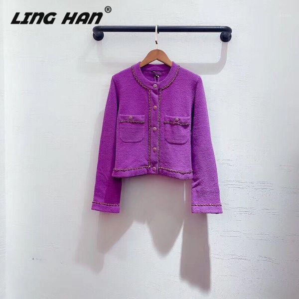 linghan chain weave classic pocket knit cardigan early spring women purple casual cotton yarn fashion short jacket1, Black;brown
linghan chain weave classic pocket knit cardigan early spring women purple casual cotton yarn fashion short jacket1, Black;brown