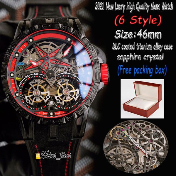 2021 new 46mm skeleton dial titanium alloy case rddbex0657 mens watch automatic mechanical leather strap luxry watches shine, Slivery;brown
2021 new 46mm skeleton dial titanium alloy case rddbex0657 mens watch automatic mechanical leather strap luxry watches shine, Slivery;brown