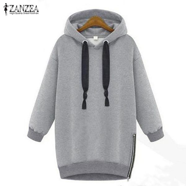 women's hoodies & sweatshirts zanzea 2021 hooded pullovers female jackets autumn casual fleece side zipper jumpers plus size s-5xl, Black
women's hoodies & sweatshirts zanzea 2021 hooded pullovers female jackets autumn casual fleece side zipper jumpers plus size s-5xl, Black