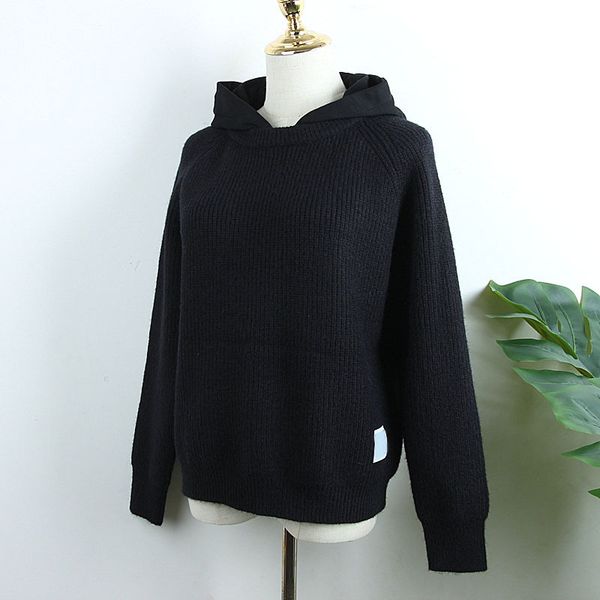 2021 new hooded patchwork gray sweater women autumn winter long sleeve thick solid pullover casual vintage simple sweaters zc3o, Black
2021 new hooded patchwork gray sweater women autumn winter long sleeve thick solid pullover casual vintage simple sweaters zc3o, Black
