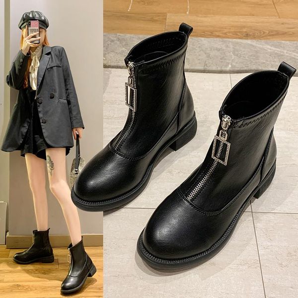 shoes women's boots autumn luxury designer boots-women flat heel round toe zipper ladies ankle med fashion 2021 rock, Black
shoes women's boots autumn luxury designer boots-women flat heel round toe zipper ladies ankle med fashion 2021 rock, Black