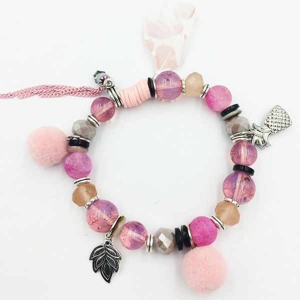 1pcs vintage boho charm bracelets bangle women rhinestone pom pom leave feather pinapple lcrystal bead bracelet jewelry unique, Golden;silver
1pcs vintage boho charm bracelets bangle women rhinestone pom pom leave feather pinapple lcrystal bead bracelet jewelry unique, Golden;silver