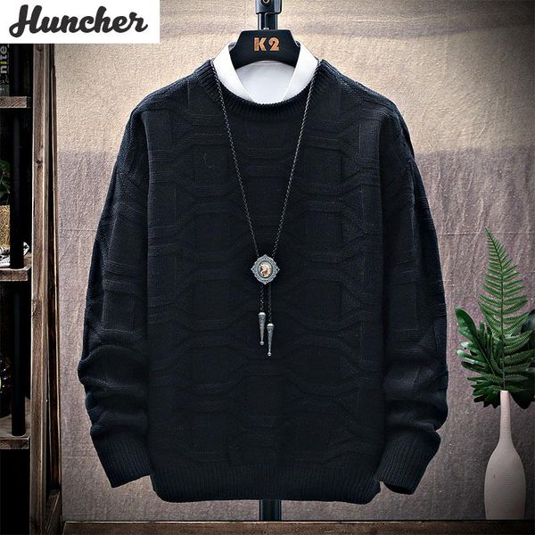 huncher mens pullover sweater men 2020 korean style streetwear fashion solid vintage o-neck jumper knitted black men sweaters, White;black
huncher mens pullover sweater men 2020 korean style streetwear fashion solid vintage o-neck jumper knitted black men sweaters, White;black