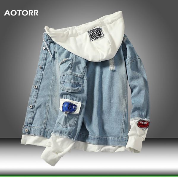 men denim jacket spring slim fit men's hooded jean jackets male casual streetwear hip hop loose jean outwear 2020 new clothing c1108, Black;brown
men denim jacket spring slim fit men's hooded jean jackets male casual streetwear hip hop loose jean outwear 2020 new clothing c1108, Black;brown