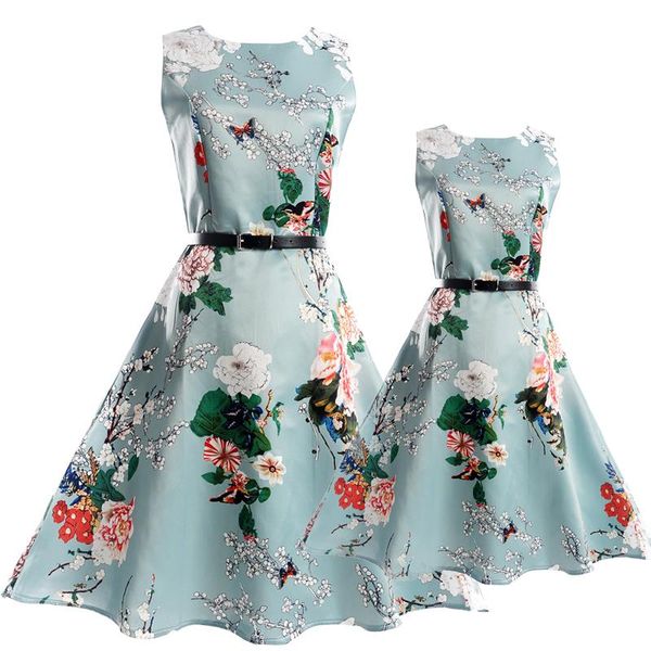 family matching outfits summer mother daughter dresses sets big girls flower dress teenage casual clothes, Blue
family matching outfits summer mother daughter dresses sets big girls flower dress teenage casual clothes, Blue