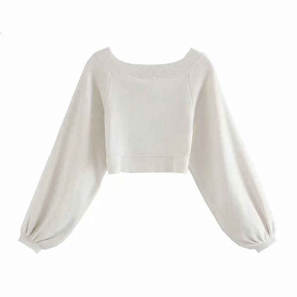 2021 new women fashion v-neck long lantern sleeves cropped knitted sweater chic sweet elastic hem slim female 9uu3, White;black
2021 new women fashion v-neck long lantern sleeves cropped knitted sweater chic sweet elastic hem slim female 9uu3, White;black