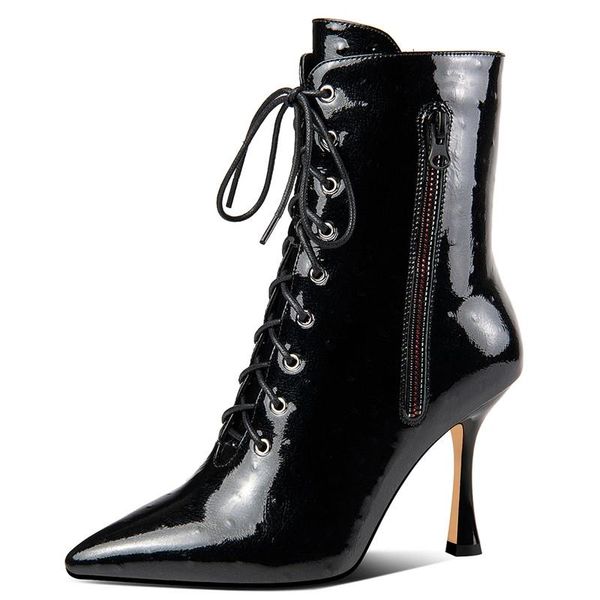 boots pointed toe short-tube women printed leather lace-up high-heel ankle 2021 autumn winter, Black
boots pointed toe short-tube women printed leather lace-up high-heel ankle 2021 autumn winter, Black