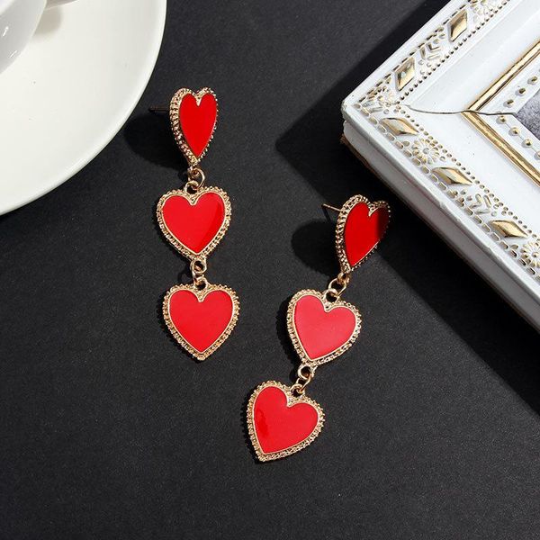 TIMEONLY Design Gold Red Heart Long Drop Earrings for Women Vintage Fashion Long Statement Dangles Earring Trendy Party Jewelry, Silver
TIMEONLY Design Gold Red Heart Long Drop Earrings for Women Vintage Fashion Long Statement Dangles Earring Trendy Party Jewelry, Silver