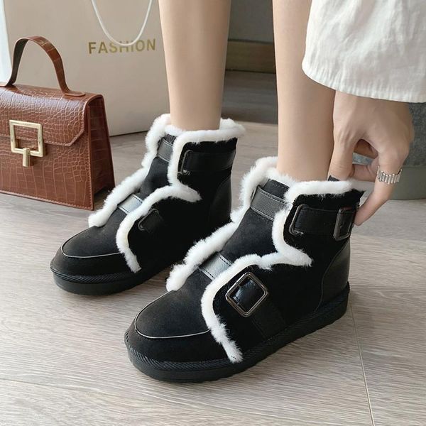 winter boots with fur shoes flat heel australia ankle booties women round toe luxury designer boots-women plush 2020, Black
winter boots with fur shoes flat heel australia ankle booties women round toe luxury designer boots-women plush 2020, Black