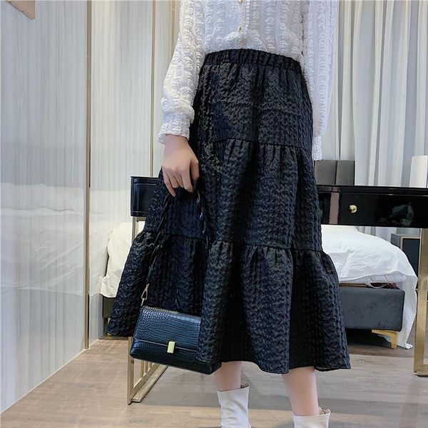 jacquard material women solid color side zipper long pendulum skirt female modest classy skirts with big swing, Black
jacquard material women solid color side zipper long pendulum skirt female modest classy skirts with big swing, Black