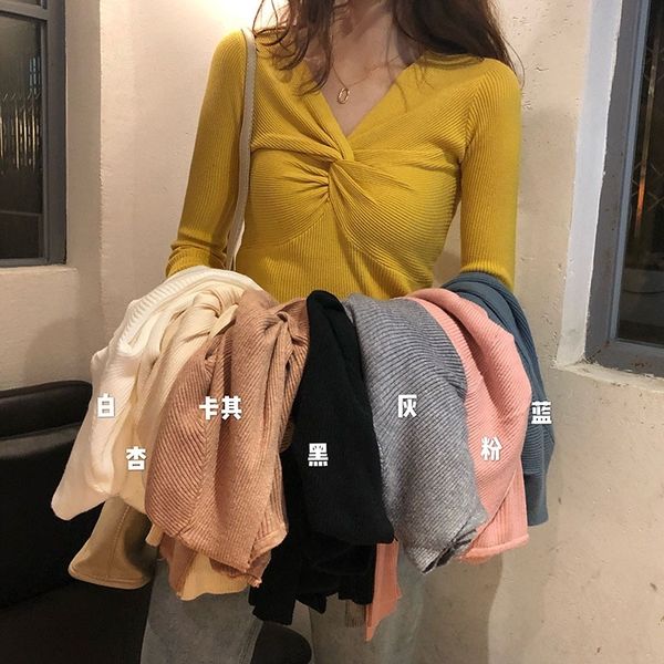 liw8v kink v-neck t-shirt 2020 women's new pullover slim long sleeve nuce6 pullover sweater sweater autumn winter cross bottoming, White;black
liw8v kink v-neck t-shirt 2020 women's new pullover slim long sleeve nuce6 pullover sweater sweater autumn winter cross bottoming, White;black