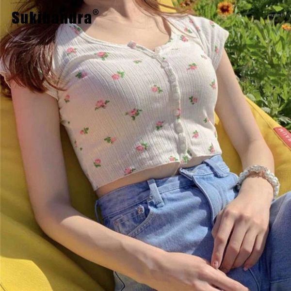 sukibandra 2020 summer short sleeve korean style white crop floral print women knitted cardigan cropped casual sweater1
sukibandra 2020 summer short sleeve korean style white crop floral print women knitted cardigan cropped casual sweater1
