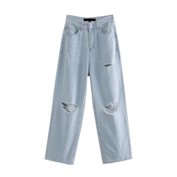 women chic fashion ripped detail wide leg jeans vintage high waist zipper female ankle denim pants1, Blue
women chic fashion ripped detail wide leg jeans vintage high waist zipper female ankle denim pants1, Blue