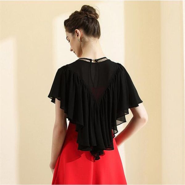 women's blouses & shirts women short batwing sleeves chiffon blouse ruffle elegant party cardigan summer female irregular plus size, White
women's blouses & shirts women short batwing sleeves chiffon blouse ruffle elegant party cardigan summer female irregular plus size, White