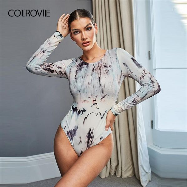 colrovie multicolor tie dye form fitted bodysuit women autumn long sleeve round neck ladies skinny elegant bodysuits1, Black;white
colrovie multicolor tie dye form fitted bodysuit women autumn long sleeve round neck ladies skinny elegant bodysuits1, Black;white