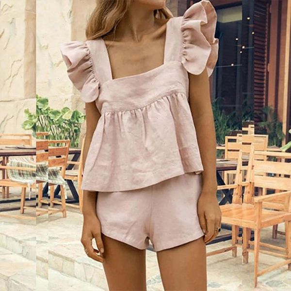 summer womens linen suit with shorts for women butterfly sleeve square collar ruched wide leg 2021 new england ladies sets, Gray
summer womens linen suit with shorts for women butterfly sleeve square collar ruched wide leg 2021 new england ladies sets, Gray