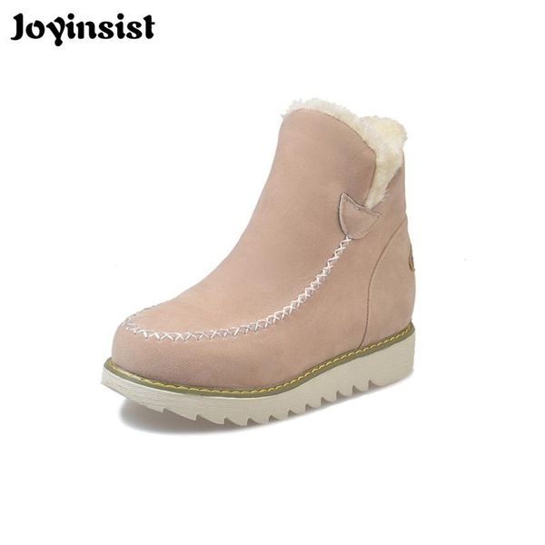 style fashion thick fur women snow boots round toe waterproof female flat high winter boots sewing snow, Black
style fashion thick fur women snow boots round toe waterproof female flat high winter boots sewing snow, Black