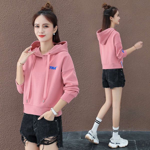 casual short sweater with hoodie for women 2020 new spring and autumn thin korean loose foreign style jacket, Black
casual short sweater with hoodie for women 2020 new spring and autumn thin korean loose foreign style jacket, Black
